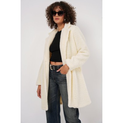 9148 Oversize Peluş Kaban - Ekru 9148 Oversize Peluş Kaban - Ekru