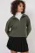 55449 Fermuarlı Yaka Örme Sweatshirt - Haki 55449 Fermuarlı Yaka Örme Sweatshirt - Haki