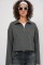 55449 Fermuarlı Yaka Örme Sweatshirt - Antrasit 55449 Fermuarlı Yaka Örme Sweatshirt - Antrasit