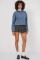 55449 Fermuarlı Yaka Örme Sweatshirt - İndigo 55449 Fermuarlı Yaka Örme Sweatshirt - İndigo