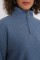 55449 Fermuarlı Yaka Örme Sweatshirt - İndigo 55449 Fermuarlı Yaka Örme Sweatshirt - İndigo