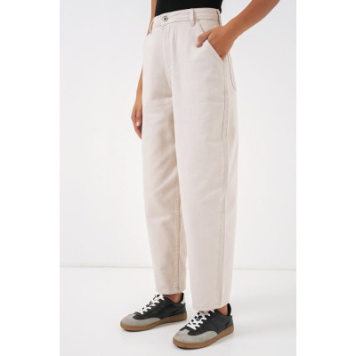 6703 Yüksek Bel Kot Pantolon - Ekru 6703 Yüksek Bel Kot Pantolon - Ekru
