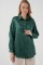 3985 Oversize Saten Gömlek - Zümrüt Yeşili 3985 Oversize Saten Gömlek - Zümrüt Yeşili