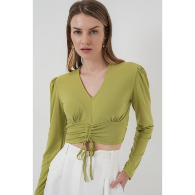 936 Sandy Crop Bluz - E.Yeşil 936 Sandy Crop Bluz - E.Yeşil