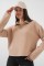 55449 Fermuarlı Yaka Örme Sweatshirt - Camel 55449 Fermuarlı Yaka Örme Sweatshirt - Camel