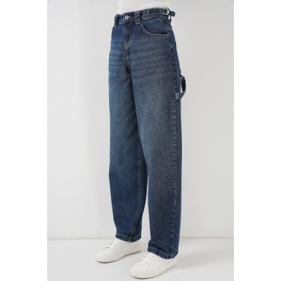 Yüksek Bel Kot Pantolon 6701 - Lacivert Yüksek Bel Kot Pantolon 6701 - Lacivert