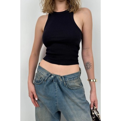 Halter Yaka Kolsuz Bluz Halter Yaka Kolsuz Bluz