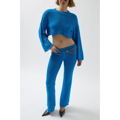 Oversize Triko Bluz Pantolon Takım Oversize Triko Bluz Pantolon Takım