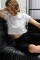 Taş Detay Crop T-Shirt Taş Detay Crop T-Shirt