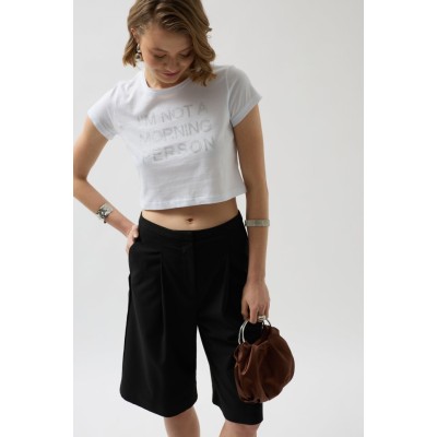 Taş Detay Crop T-Shirt Taş Detay Crop T-Shirt