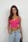 V Yaka Crop Bluz V Yaka Crop Bluz
