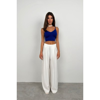 V Yaka Crop Bluz V Yaka Crop Bluz