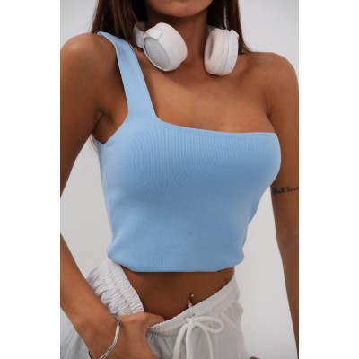 Tek Omuz Crop Bluz Tek Omuz Crop Bluz