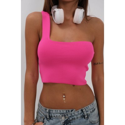Tek Omuz Crop Bluz Tek Omuz Crop Bluz