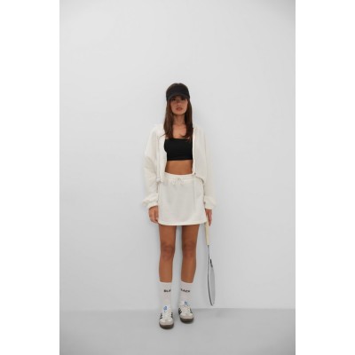 Beli Lastikli Fermuarlı Sweatshirt Beli Lastikli Fermuarlı Sweatshirt