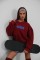 Baskılı Sıfır Yaka Oversize Sweatshirt Baskılı Sıfır Yaka Oversize Sweatshirt