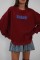 Baskılı Sıfır Yaka Oversize Sweatshirt Baskılı Sıfır Yaka Oversize Sweatshirt