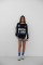 Şerit Detay Baskılı Oversize Sweatshirt Şerit Detay Baskılı Oversize Sweatshirt
