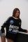 Şerit Detay Baskılı Oversize Sweatshirt Şerit Detay Baskılı Oversize Sweatshirt