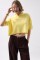 Polo Yaka Crop Dokulu Bluz Polo Yaka Crop Dokulu Bluz
