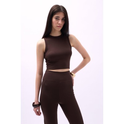 Yüzücü Yaka Crop Bluz Yüzücü Yaka Crop Bluz