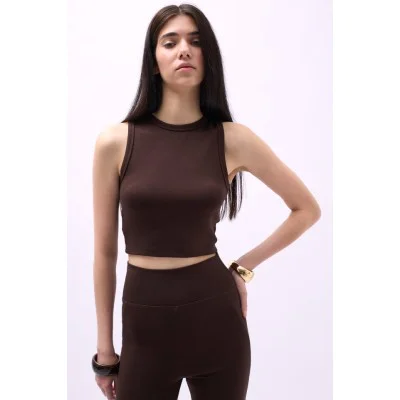 Yüzücü Yaka Crop Bluz Yüzücü Yaka Crop Bluz
