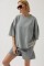 Oversize Lazer Kesim Bisiklet Yaka T-Shirt Oversize Lazer Kesim Bisiklet Yaka T-Shirt