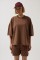 Oversize Lazer Kesim Bisiklet Yaka T-Shirt Oversize Lazer Kesim Bisiklet Yaka T-Shirt
