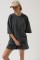 Oversize Lazer Kesim Bisiklet Yaka T-Shirt Oversize Lazer Kesim Bisiklet Yaka T-Shirt