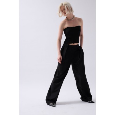 Straplez Dokulu Crop Straplez Dokulu Crop