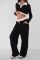 Polo Yaka Garnili Crop Sweatshirt Polo Yaka Garnili Crop Sweatshirt