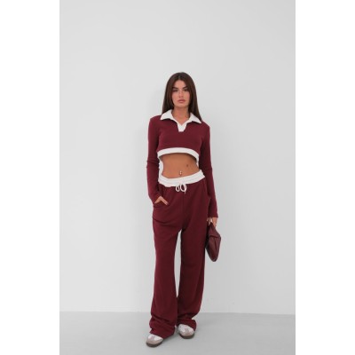 Polo Yaka Garnili Crop Sweatshirt Polo Yaka Garnili Crop Sweatshirt