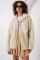 55446 Fermuarlı Oversize Peluş Ceket Mont - Krem 55446 Fermuarlı Oversize Peluş Ceket Mont - Krem