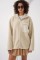 55446 Fermuarlı Oversize Peluş Ceket Mont - Krem 55446 Fermuarlı Oversize Peluş Ceket Mont - Krem