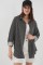 Çizgili Oversize Gömlek 20295 - Siyah Çizgili Oversize Gömlek 20295 - Siyah