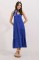 2403 Askılı Midi Elbise - Saks 2403 Askılı Midi Elbise - Saks
