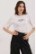 0472 Baskılı Oversize Örme Tişört - Beyaz 0472 Baskılı Oversize Örme Tişört - Beyaz