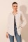 Krem Düz Oversize Uzun Basic Gömlek 3900 Krem Düz Oversize Uzun Basic Gömlek 3900