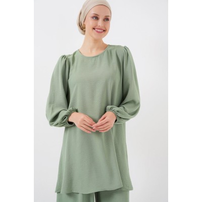 Ayrobin Tunik Pantolon Alt Üst Takım 6712 - Çağla Ayrobin Tunik Pantolon Alt Üst Takım 6712 - Çağla