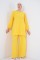Ayrobin Tunik Pantolon Alt Üst Takım 6712 - Sarı Ayrobin Tunik Pantolon Alt Üst Takım 6712 - Sarı