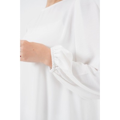 Ayrobin Tunik Pantolon Alt Üst Takım 6712 - Beyaz Ayrobin Tunik Pantolon Alt Üst Takım 6712 - Beyaz