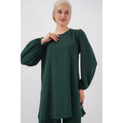 Ayrobin Tunik Pantolon Alt Üst Takım 6712 - Zümrüt Yeşili Ayrobin Tunik Pantolon Alt Üst Takım 6712 - Zümrüt Yeşili