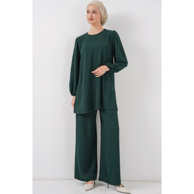 Ayrobin Tunik Pantolon Alt Üst Takım 6712 - Zümrüt Yeşili Ayrobin Tunik Pantolon Alt Üst Takım 6712 - Zümrüt Yeşili