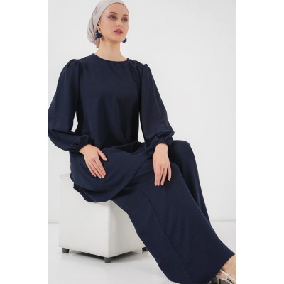 Ayrobin Tunik Pantolon Alt Üst Takım 6712 - Lacivert Ayrobin Tunik Pantolon Alt Üst Takım 6712 - Lacivert