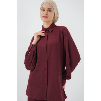 Örme Tesettür Alt Üst Takım 6711 - Bordo Örme Tesettür Alt Üst Takım 6711 - Bordo