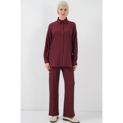 Örme Tesettür Alt Üst Takım 6711 - Bordo Örme Tesettür Alt Üst Takım 6711 - Bordo