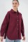 20192 Oversize Gabardin Gömlek Ceket - Bordo 20192 Oversize Gabardin Gömlek Ceket - Bordo