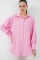 Çizgili Uzun Gömlek Tunik 5963 - Pembe Çizgili Uzun Gömlek Tunik 5963 - Pembe