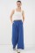 Geniş Paça Pileli Pantolon 6718 - İndigo Geniş Paça Pileli Pantolon 6718 - İndigo