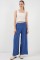 Geniş Paça Pileli Pantolon 6718 - İndigo Geniş Paça Pileli Pantolon 6718 - İndigo